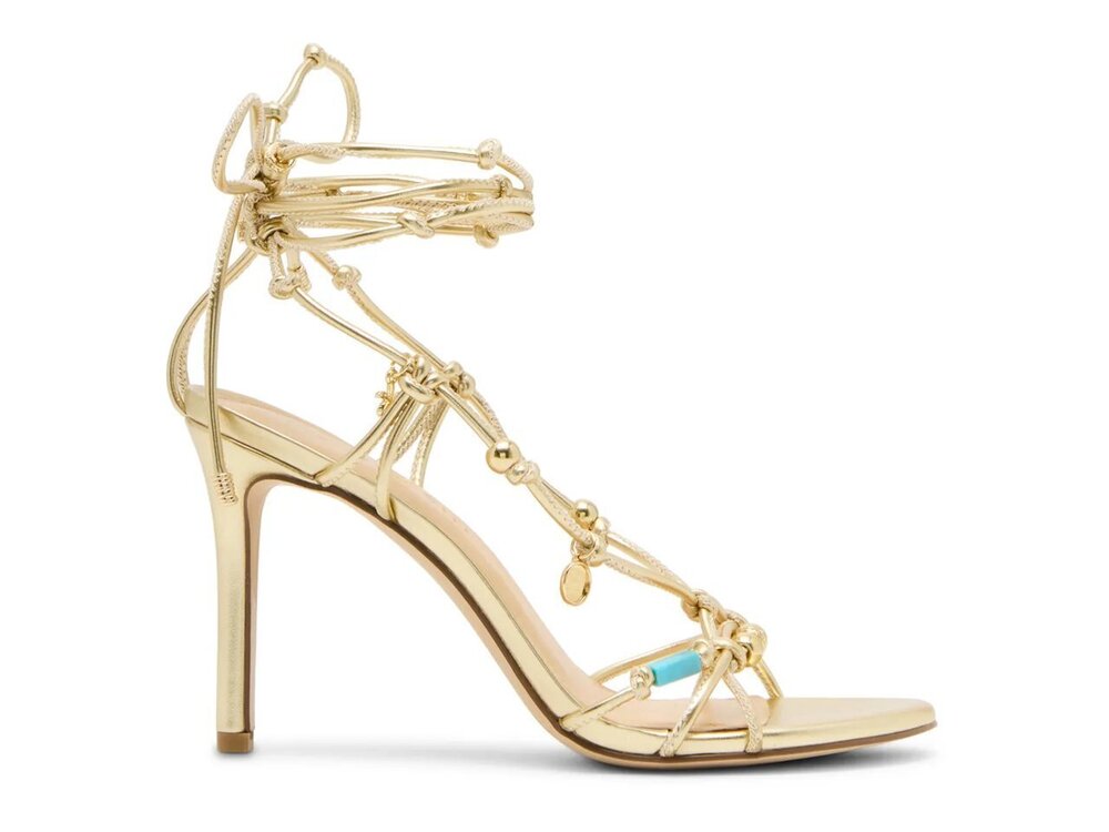 NWT🧡Madden Girl - Gold Viennaa Lace-Up Stiletto Sandal - 8 - Picture 4 of 4